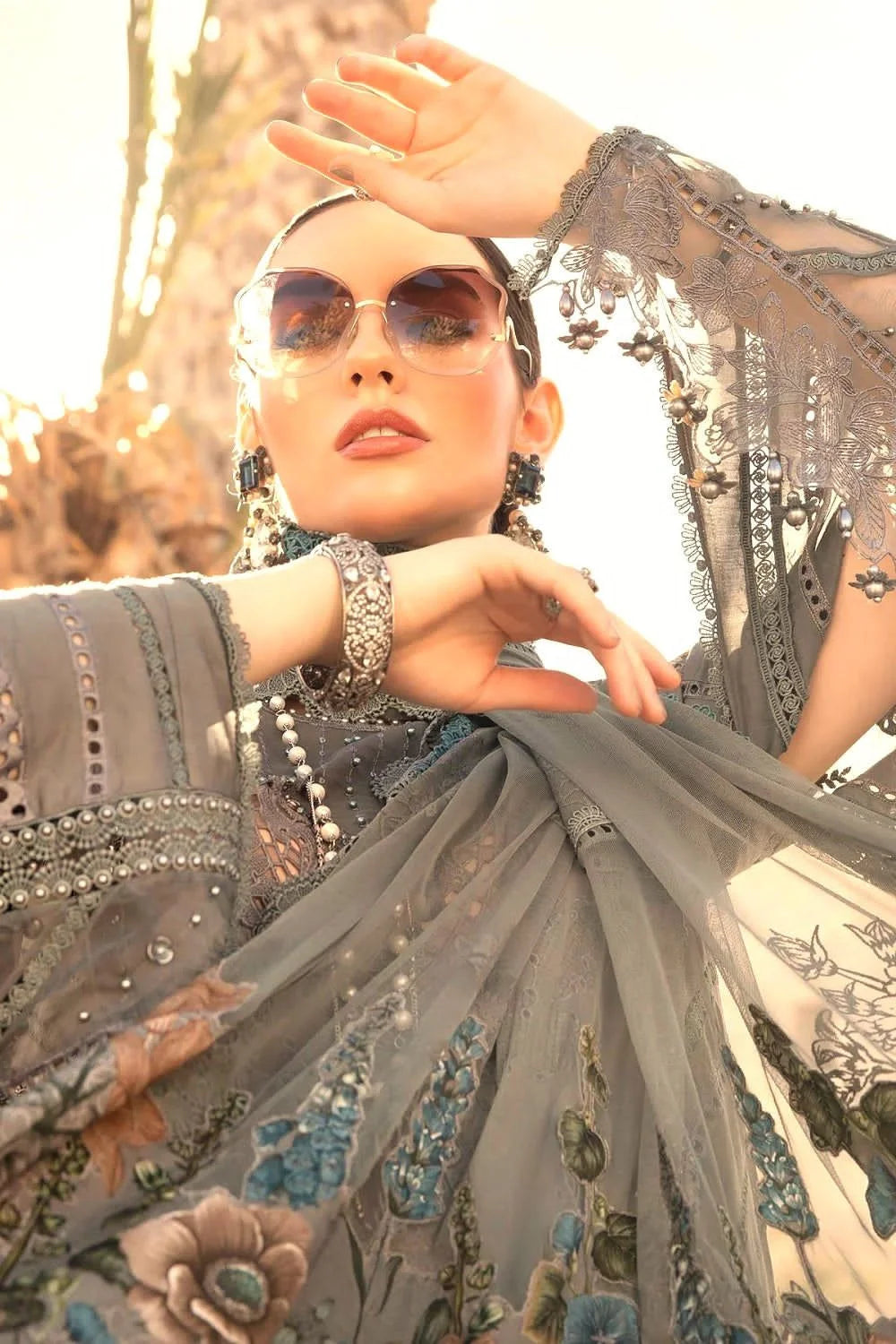 3 Piece Embroidered Lawn Suit | MBL-D-2406-B-24